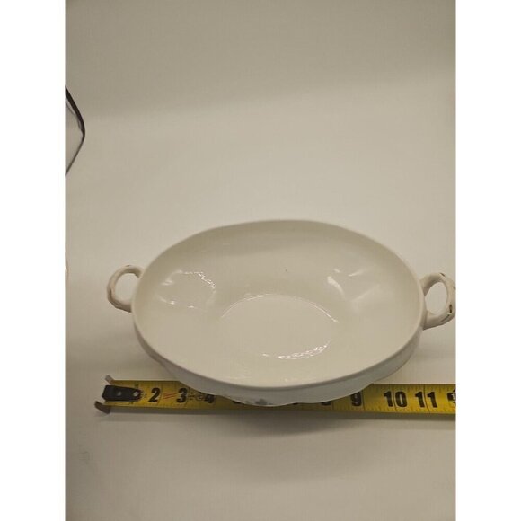 Romantic Vintage Covered Vegetable Dish - Owen Miverva Gold Medal St. Louis flaw - Picture 4 of 9